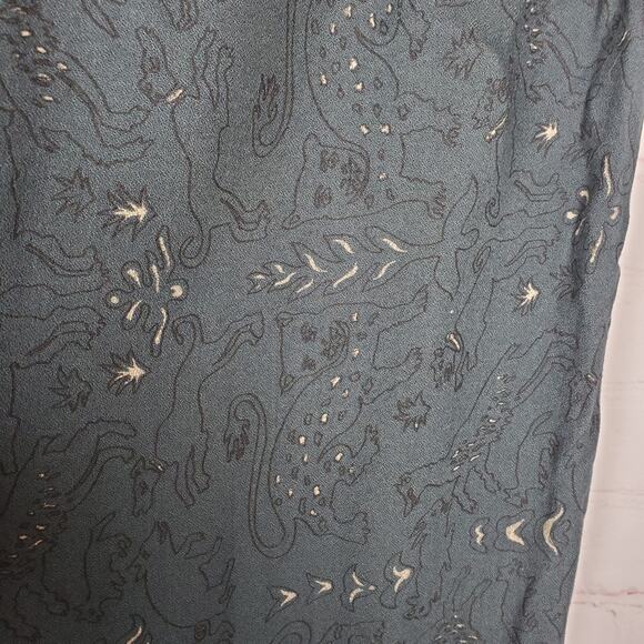 Donna Jessica Animal Print Pull On Pants Size 3 Lg Lagenlook Art to Wear USA - Picture 3 of 13